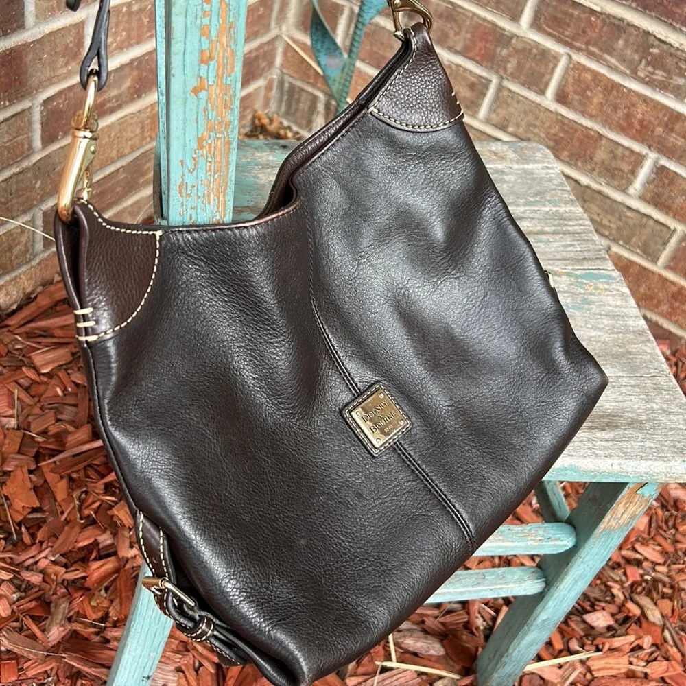 Dooney & Bourke Brown Leather Small Hobo/Shoulder Bag